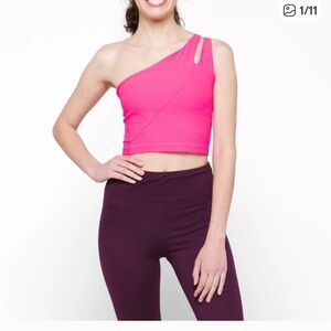 Beyond Yoga Lost Your Mind One-Shoulder Crop Top